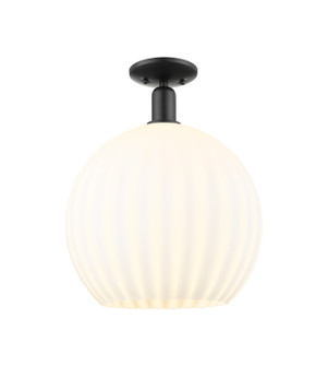 Arcadia One Light Semi-Flush Mount in Matte Black (405|7161CBKG121714WV)