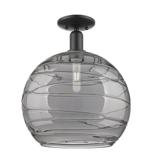 Arcadia One Light Semi-Flush Mount in Matte Black (405|7161CBKG121314SM)