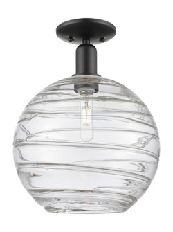 Arcadia One Light Semi-Flush Mount in Matte Black (405|7161CBKG121312CL)