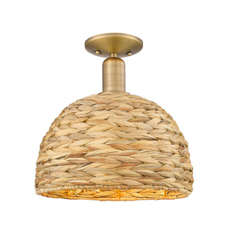 Arcadia One Light Semi-Flush Mount in Brushed Brass (405|7161CBBRBD12NAT)