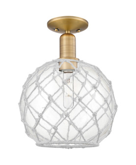 Arcadia One Light Semi-Flush Mount in Brushed Brass (405|7161CBBG12210RW)