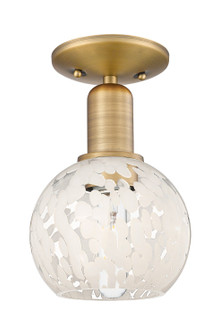 Arcadia One Light Semi-Flush Mount in Brushed Brass (405|7161CBBG12166WM)