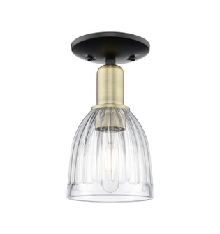 Arcadia One Light Semi-Flush Mount in Black Antique Brass (405|7161CBABG442)