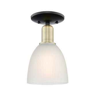 Arcadia One Light Semi-Flush Mount in Black Antique Brass (405|7161CBABG381)