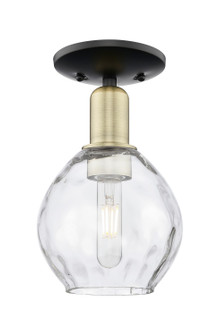 Arcadia One Light Semi-Flush Mount in Black Antique Brass (405|7161CBABG362)