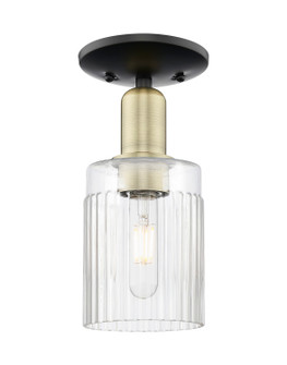 Arcadia One Light Semi-Flush Mount in Black Antique Brass (405|7161CBABG342)