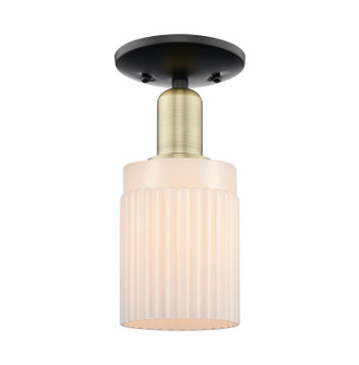 Arcadia One Light Semi-Flush Mount in Black Antique Brass (405|7161CBABG341)