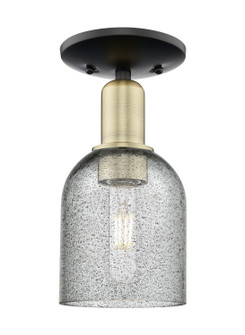 Arcadia One Light Semi-Flush Mount in Black Antique Brass (405|7161CBABG257)