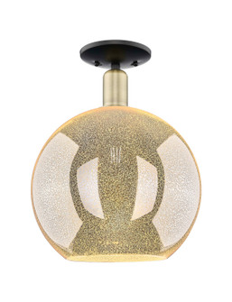 Arcadia One Light Semi-Flush Mount in Black Antique Brass (405|7161CBABG12812)