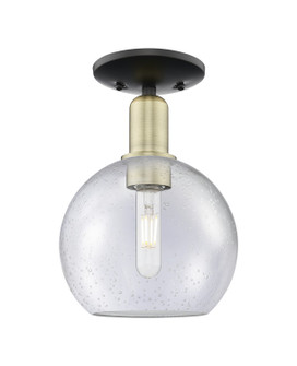 Arcadia One Light Semi-Flush Mount in Black Antique Brass (405|7161CBABG1248)