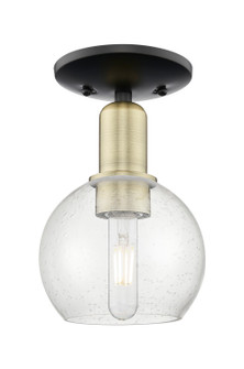 Arcadia One Light Semi-Flush Mount in Black Antique Brass (405|7161CBABG1246)