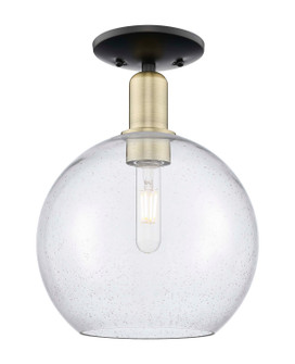 Arcadia One Light Semi-Flush Mount in Black Antique Brass (405|7161CBABG12410)