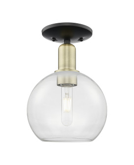 Arcadia One Light Semi-Flush Mount in Black Antique Brass (405|7161CBABG1228)