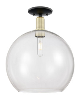 Arcadia One Light Semi-Flush Mount in Black Antique Brass (405|7161CBABG12214)