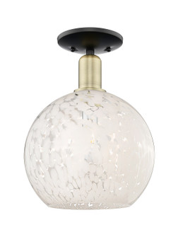 Arcadia One Light Semi-Flush Mount in Black Antique Brass (405|7161CBABG121610WM)