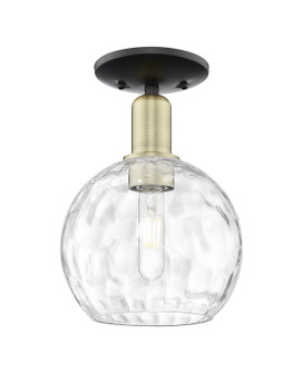 Arcadia One Light Semi-Flush Mount in Black Antique Brass (405|7161CBABG12158)