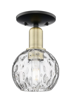 Arcadia One Light Semi-Flush Mount in Black Antique Brass (405|7161CBABG12156)
