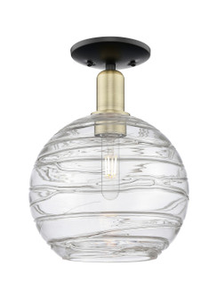 Arcadia One Light Semi-Flush Mount in Black Antique Brass (405|7161CBABG121310CL)