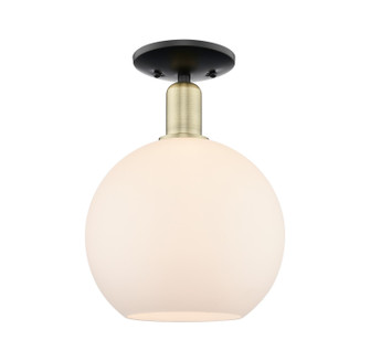 Arcadia One Light Semi-Flush Mount in Black Antique Brass (405|7161CBABG12110)