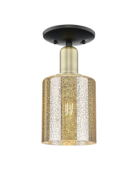 Arcadia One Light Semi-Flush Mount in Black Antique Brass (405|7161CBABG116)