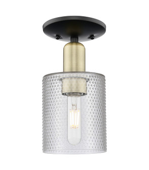 Arcadia One Light Semi-Flush Mount in Black Antique Brass (405|7161CBABG112)