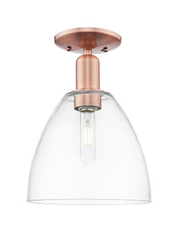 Arcadia One Light Semi-Flush Mount in Antique Copper (405|7161CACGBD92)