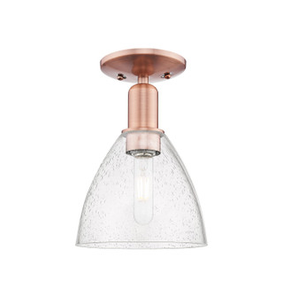 Arcadia One Light Semi-Flush Mount in Antique Copper (405|7161CACGBD754)
