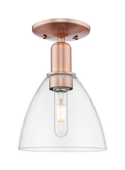 Arcadia One Light Semi-Flush Mount in Antique Copper (405|7161CACGBD752)