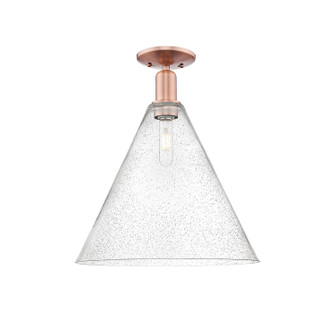 Arcadia One Light Semi-Flush Mount in Antique Copper (405|7161CACGBC164)