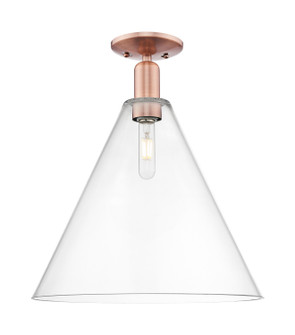 Arcadia One Light Semi-Flush Mount in Antique Copper (405|7161CACGBC162)