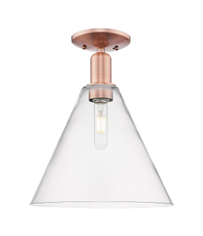 Arcadia One Light Semi-Flush Mount in Antique Copper (405|7161CACGBC122)