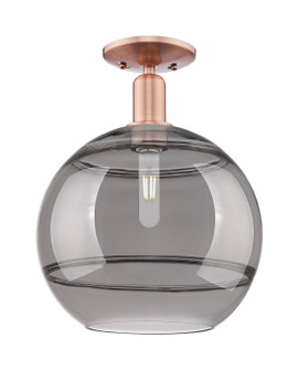Arcadia One Light Semi-Flush Mount in Antique Copper (405|7161CACG55612SM)