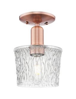Arcadia One Light Semi-Flush Mount in Antique Copper (405|7161CACG402)