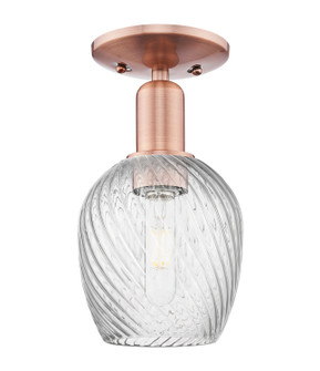 Arcadia One Light Semi-Flush Mount in Antique Copper (405|7161CACG292)