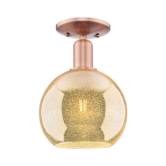 Arcadia One Light Semi-Flush Mount in Antique Copper (405|7161CACG1288)