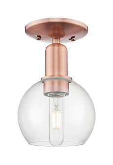 Arcadia One Light Semi-Flush Mount in Antique Copper (405|7161CACG1226)
