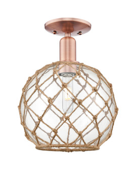 Arcadia One Light Semi-Flush Mount in Antique Copper (405|7161CACG12210RB)