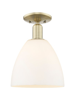 Arcadia One Light Semi-Flush Mount in Antique Brass (405|7161CABGBD91)