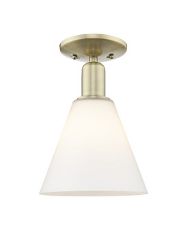 Arcadia One Light Semi-Flush Mount in Antique Brass (405|7161CABGBC81)
