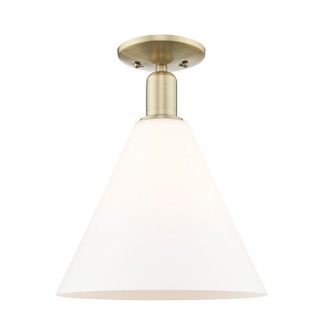 Arcadia One Light Semi-Flush Mount in Antique Brass (405|7161CABGBC121)