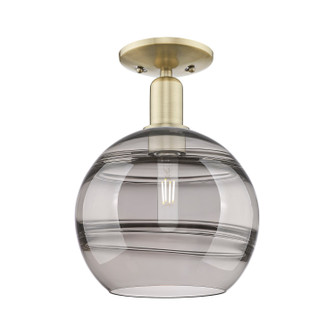 Arcadia One Light Semi-Flush Mount in Antique Brass (405|7161CABG55610SM)