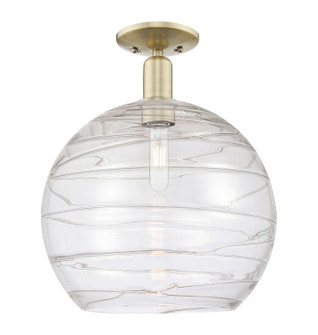 Arcadia One Light Semi-Flush Mount in Antique Brass (405|7161CABG121314CL)