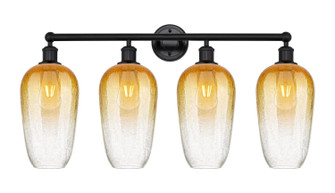 Edison Four Light Bath Vanity in Matte Black (405|6164WBKG4847AM)