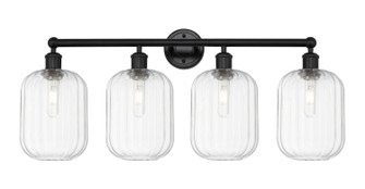 Edison Four Light Bath Vanity in Matte Black (405|6164WBKG4607CL)