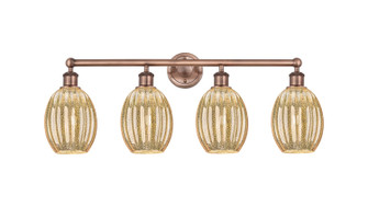 Edison Four Light Bath Vanity in Antique Copper (405|6164WACG4596ME)