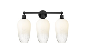 Edison Three Light Bath Vanity in Matte Black (405|6163WBKG4847OP)