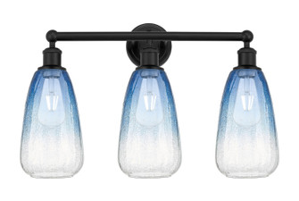 Edison Three Light Bath Vanity in Matte Black (405|6163WBKG4806SB)