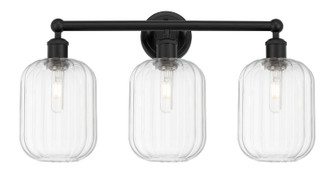 Edison Three Light Bath Vanity in Matte Black (405|6163WBKG4607CL)