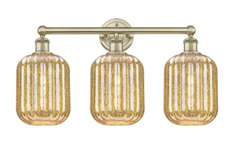 Edison Three Light Bath Vanity in Antique Brass (405|6163WABG4607ME)