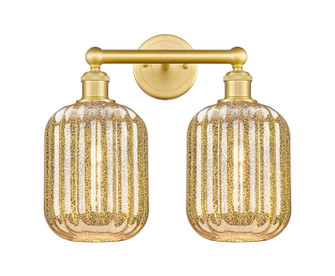 Edison Two Light Bath Vanity in Satin Gold (405|6162WSGG4607ME)